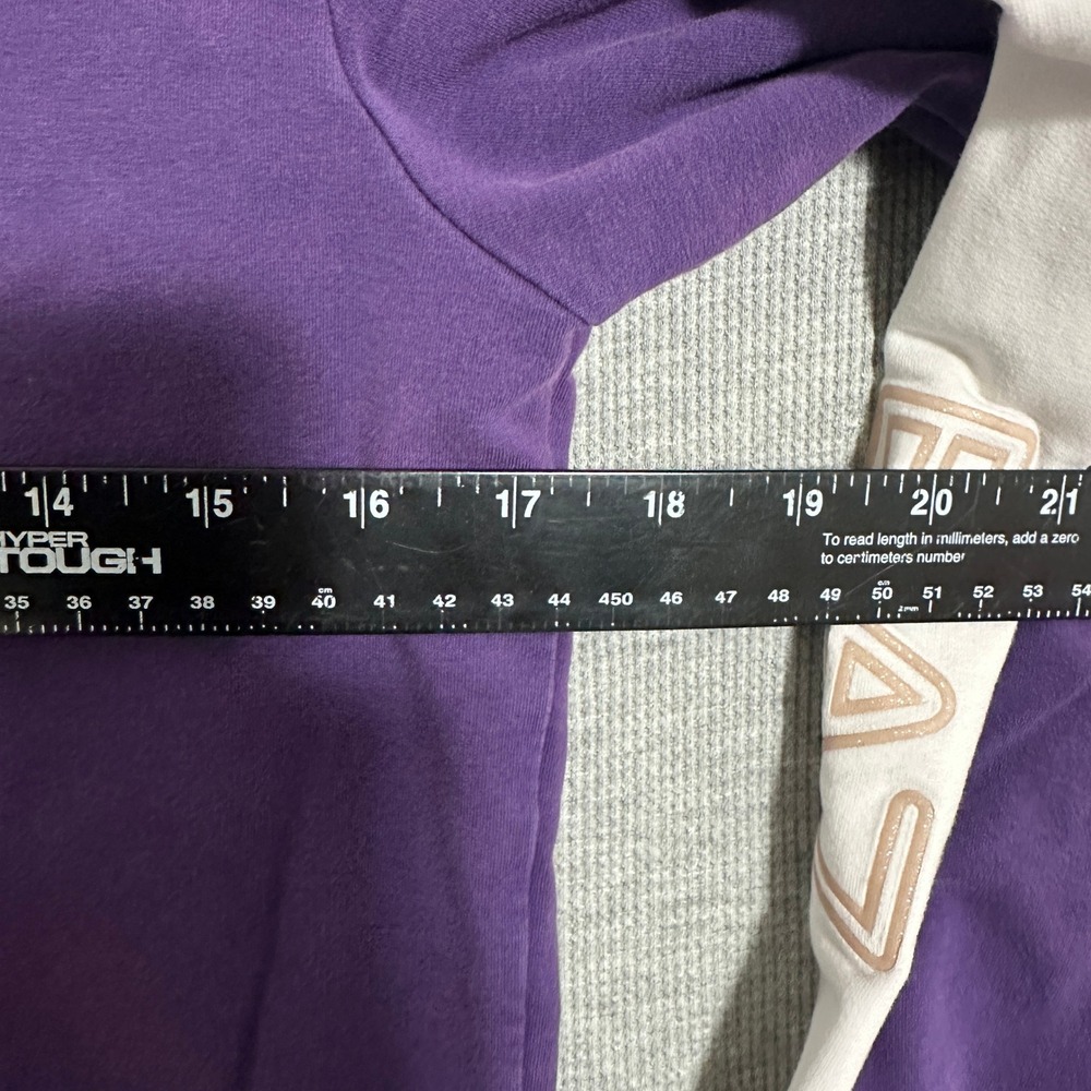 EA7 Emporio Armani Womens Purple Colorblock Full Zip Hoodie Sweatshirt Logo - Picture 3 of 14